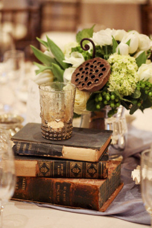 Centerpieces. I am a huge booklover and have always wanted to ...