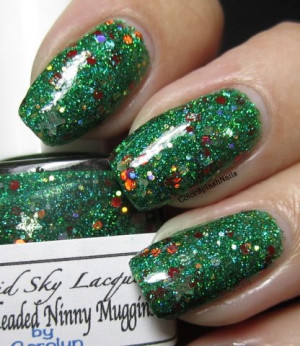 Cotton Headed Ninny Muggins is a green, slight textured polish with ...