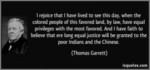 to see this day, when the colored people of this favored land, by law ...