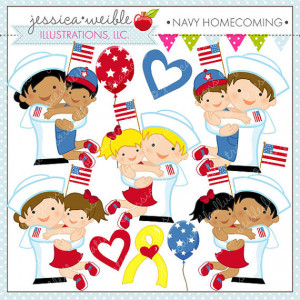 Navy Homecoming Cute Digital Clipart for Commercial or Personal Use ...