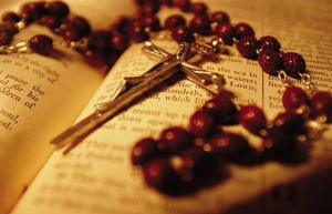 ... Rosary. This devotion is different from the adoration we give to God