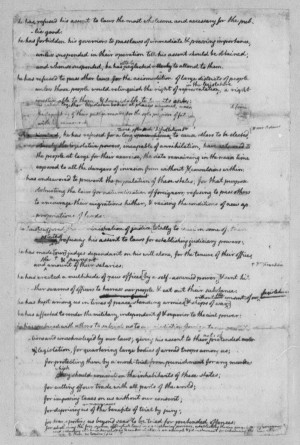 thomas jefferson s draft of the declaration of independence thomas