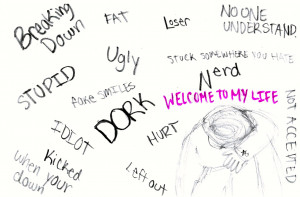 Mental Illness Stigma Comic Anti-stigma postcard depicting