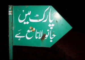 Posters Notices Park Mein Janoo Lana Mana Hai Very Funny Urdu