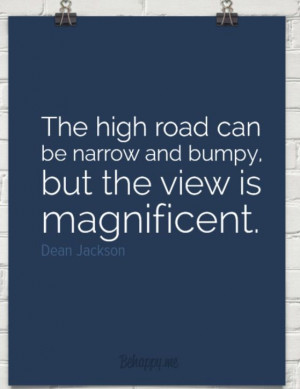 Take the high road