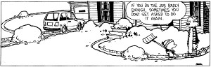 Calvin & Hobbes in the Snow