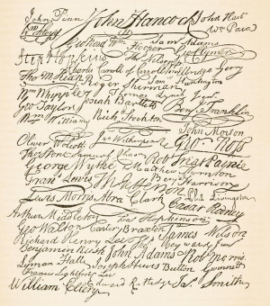 signatures-attached-to-the-american-declaration-of-independence-of ...