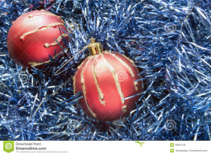 Christmas Blue Balls Tinsel