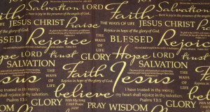 Details about Christian Bible Verses Faith Church Psalms Brown Curtain ...