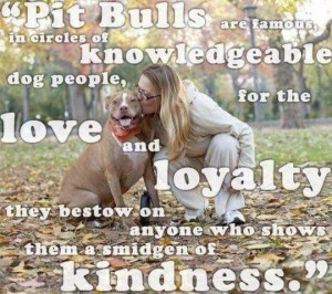 Pit Bulls. Don't judge the breed for ignorance of humans
