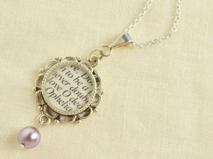 Ophelia Necklace William Shakespeare Jewelry by CiarraiStudios, $28.00