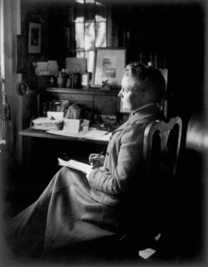 Sarah Orne Jewett at her writing desk in South Berwick. She wrote The ...