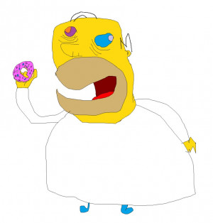 Homer Simpson Loves Donuts by supmandude