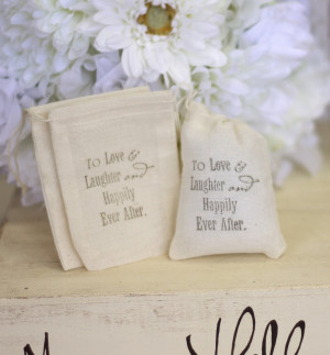 Rustic Wedding Favor Bags LOVE Quote Candy Bags by braggingbags, $55 ...