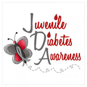 ... Posters > Juvenile Diabetes Awareness 1 Butterfly 2 Mini Pos Poster