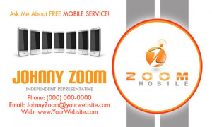 Business card designed for mobile phone service provider