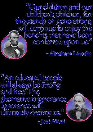 Jose Marti Quotes About Education http://www.lincoln-marti.com/home ...