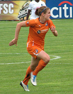 Reilly playing for Sky Blue FC , 2010.