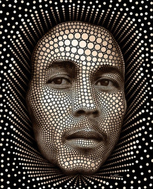 bob marley, drawing, face, graphic, illustration, male, pattern ...