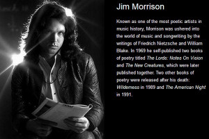 Crossover Appeal: Musicians Who Write Poetry - Jim Morrison