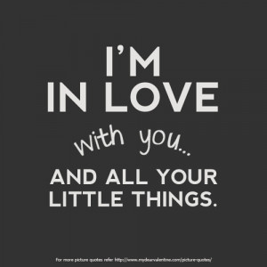 In Love with You...And All Your little things.