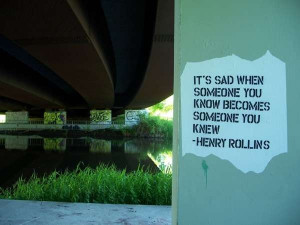 It's sad ... quote by Henri Rollins - street art by Jerm IX