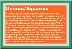 Gemini Aquarius Love Match