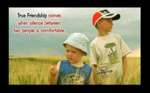 ... when silence between two people is comfortable friendship quote 3
