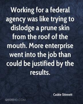 Caskie Stinnett - Working for a federal agency was like trying to ...