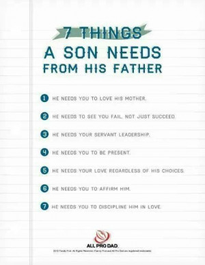 What Sons Need From Their Dad. I am proud to see my husband show these ...