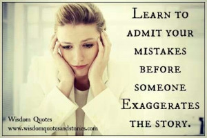 Admit ur mistakes