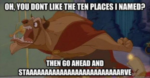 beauty and the beast, funny quotes
