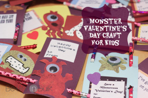 Monster Valentine’s Day Cards Craft Tutorial #Printables