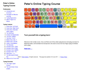 typing-lessons.org: Peter's Online Typing Course - Online Typing ...