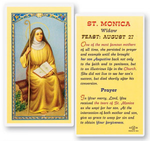 St. Monica Prayer Biography Laminated Prayer Cards 25 Pack - Full ...