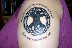 The celtic tree of life with a quotation encircled around it is ...