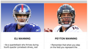 Eli Manning vs. Peyton Manning