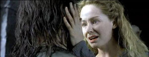 Film photos © New Line Cinema and featuring Miranda Otto as Éowyn.