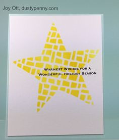 ... Squeezed lemon reinker to make this bright shade. Stencils are so