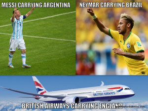 Messi, Neymar and British Airways doing their own thing