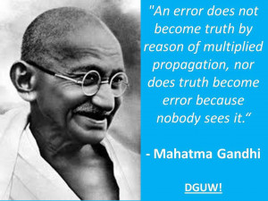 Motivational Wallpaper on Truth : Mahatma Gandhi with quote on truth