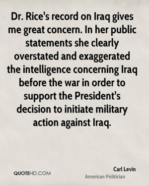 me great concern. In her public statements she clearly overstated ...