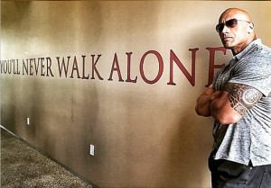 The Rock hinted who he supports by taking time out to pose alongside a ...