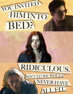 mortal instruments lol this scene in the movie part in the book made ...