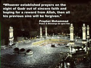 Hadith: Whoever offer Prayers on Night of Qadr.