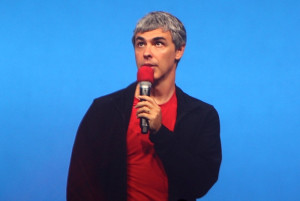 Google CEO Larry Page looks to the sky