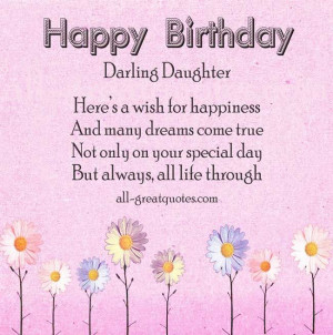 ... , Birthday Quotes For Daughters, Greeting Card, Birthday Daughters