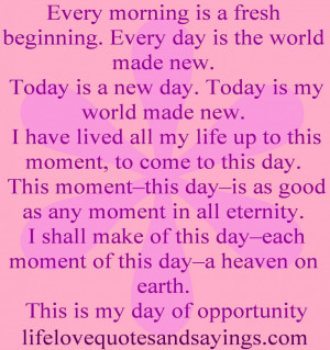 good morning quote every-morning-is-a-fresh-beginning-quote-on-pink ...