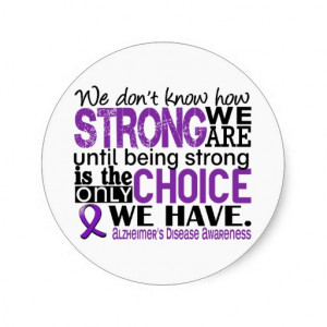 Alzheimer's Disease How Strong We Are Classic Round Sticker