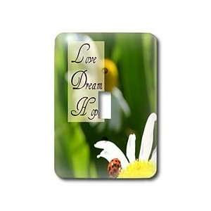 Flowers Love Dream Hope Ladybug on a Daisy Inspirational Quotes